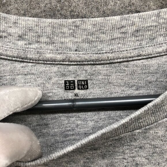 Uniqlo Soft Brushed Crewneck T Shirt Mens XL Gray Long Sleeve Cotton Unisex - Picture 6 of 9